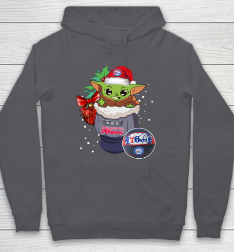 Philadelphia 76ers Christmas Baby Yoda Star Wars Funny Happy NBA Hoodie 7