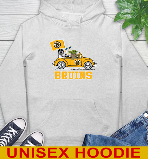 NHL Hockey Boston Bruins Darth Vader Baby Yoda Driving Star Wars Shirt Hoodie