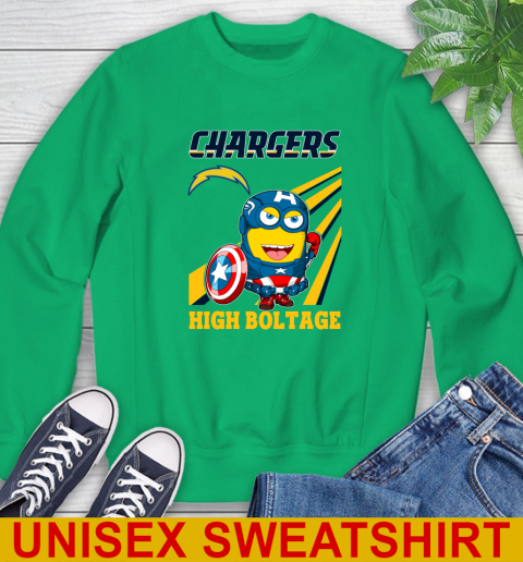 NFL Football Los Angeles Chargers Captain America Marvel Avengers Minion Shirt Sweatshirt 8