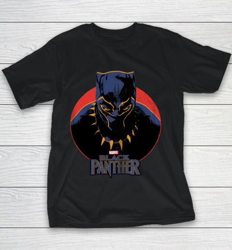 Marvel Black Panther Movie Retro Circle Portrait Youth T-Shirt
