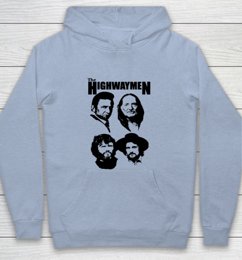 Willie Nelson Johnny Cash Outlaw Country Super Group The Highwaymen Youth Hoodie 5