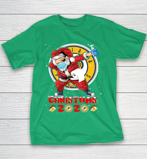 Indiana Pacers Funny Santa Claus Dabbing Christmas 2020 NBA Youth T-Shirt 3