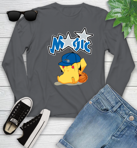 NBA Pikachu Basketball Sports Orlando Magic Youth Long Sleeve 8