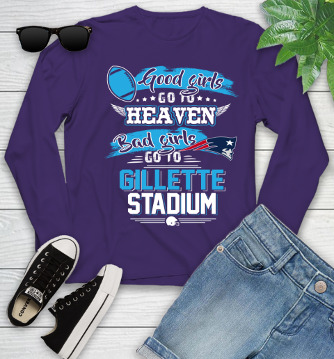 New England Patriots NFL Bad Girls Go To Gillette Stadium Shirt Youth Long Sleeve 4