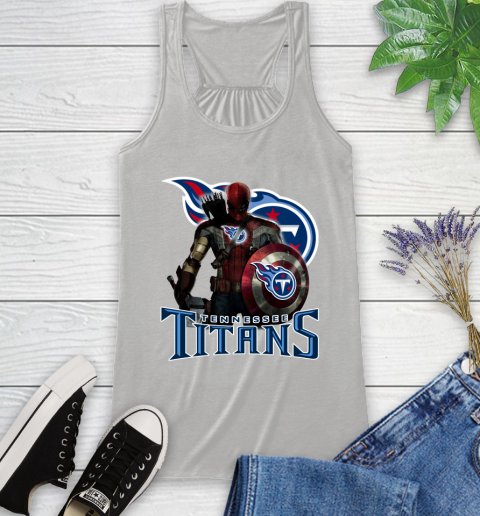 NFL Captain America Thor Spider Man Hawkeye Avengers Endgame Football Tennessee Titans Racerback Tank