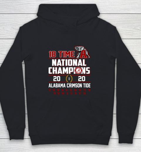 Alabama National Championship 18 Time 2020 Youth Hoodie