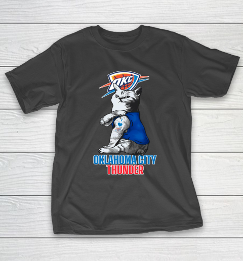 NBA Basketball My Cat Loves Oklahoma City Thunder T-Shirt