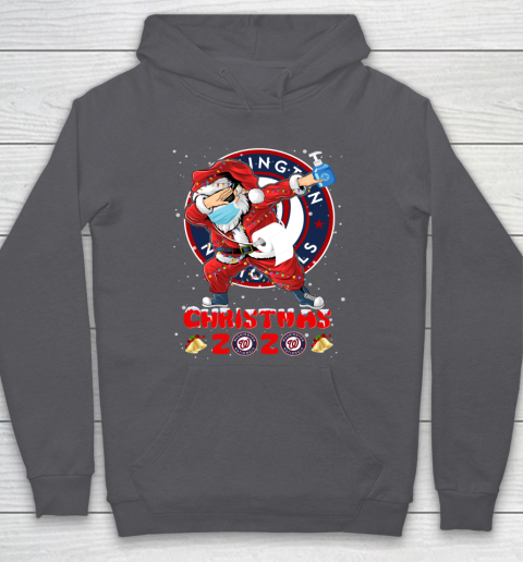 Washington Nationals Funny Santa Claus Dabbing Christmas 2020 MLB Hoodie 4