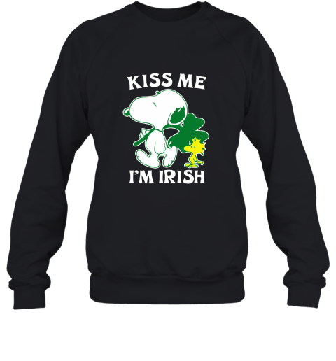 Snoopy And Woodstock Kiss Me I'm Irish St. Patrick's Day Sweatshirt