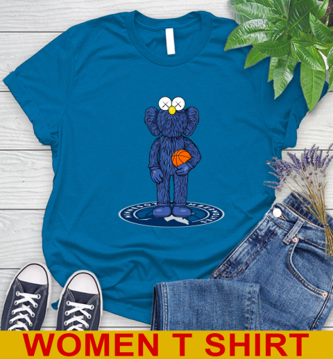NBA Basketball Minnesota Timberwolves Kaws Bff Blue Figure Shirt Women's T-Shirt 7