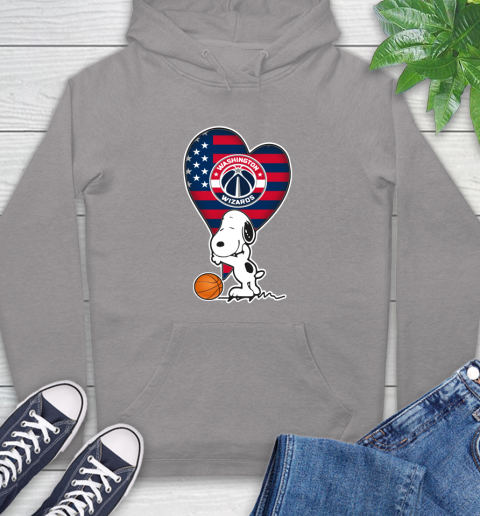 Washington Wizards NBA Basketball The Peanuts Movie Adorable Snoopy Hoodie 6