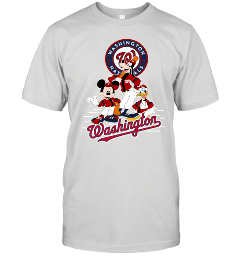 Washington Nationals Mickey Donald And Goofy Baseball Unisex Jersey Tee
