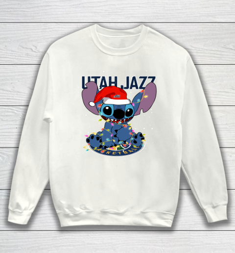 Utah Jazz NBA noel stitch Basketball Christmas Sweatshirt