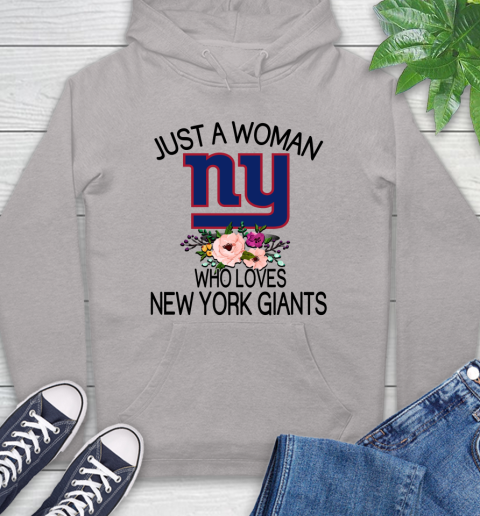 NFL Just A Woman Who Loves New York Giants Football Sports Hoodie 10