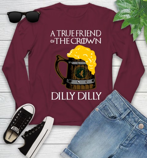 NBA Minnesota Timberwolves A True Friend Of The Crown Game Of Thrones Beer Dilly Dilly Basketball_000 Youth Long Sleeve 6