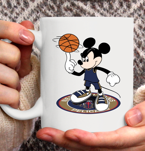 NBA Basketball New Orleans Pelicans Cheerful Mickey Disney Shirt Ceramic Mug 15oz 2