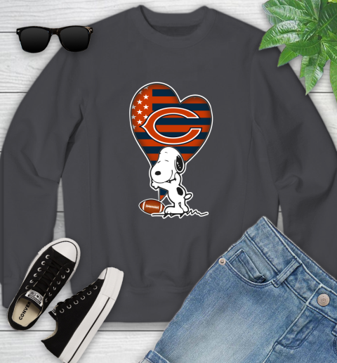 Chicago Bears NFL Football The Peanuts Movie Adorable Snoopy Youth Sweatshirt 6