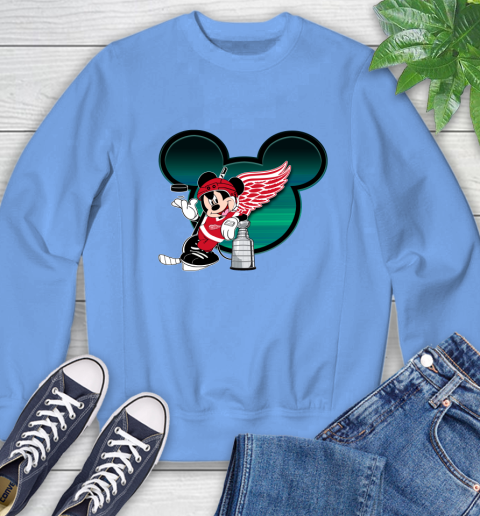 NHL Detroit Red Wings Stanley Cup Mickey Mouse Disney Hockey T Shirt Sweatshirt 11