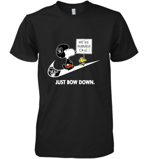 Oakland Raiders Are Number One – Just Bow Down Snoopy Premium Men's T-Shirt