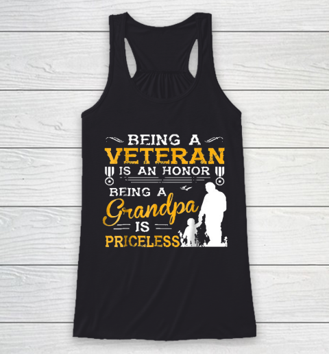 Grandpa Funny Gift Apparel  Mens Veteran Grandpa Gift For Grandfather Racerback Tank