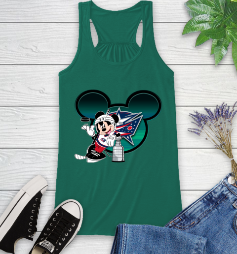 NHL Columbus Blue Jackets Stanley Cup Mickey Mouse Disney Hockey T Shirt Racerback Tank 7
