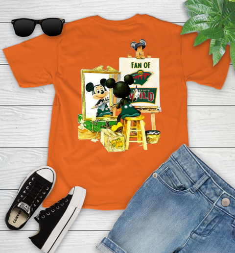 NHL Hockey Minnesota Wild Mickey Drawing Shirt 101