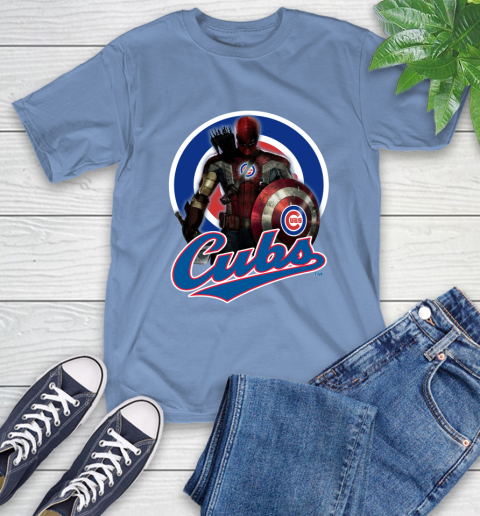 MLB Captain America Thor Spider Man Hawkeye Avengers Endgame Baseball Chicago Cubs T-Shirt 11