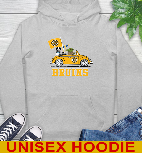 NHL Hockey Boston Bruins Darth Vader Baby Yoda Driving Star Wars Shirt Hoodie 6