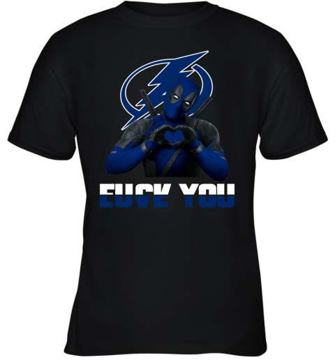 NHL Tampa Bay Lightning Deadpool Love You Fuck You Hockey Sports VMMqAxqpT0n youth t shirt 26 95 151514 front black