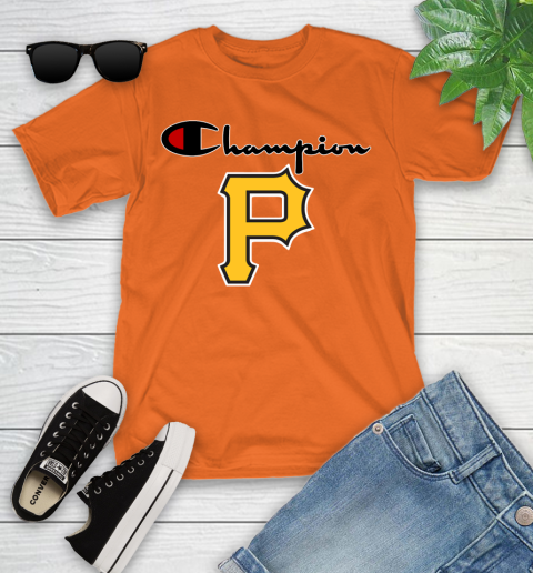 MLB Baseball Pittsburgh Pirates Champion Shirt Youth T-Shirt 4