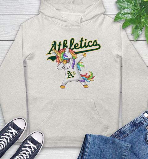 Oakland Athletics MLB Baseball Funny Unicorn Dabbing Sports Hoodie 12
