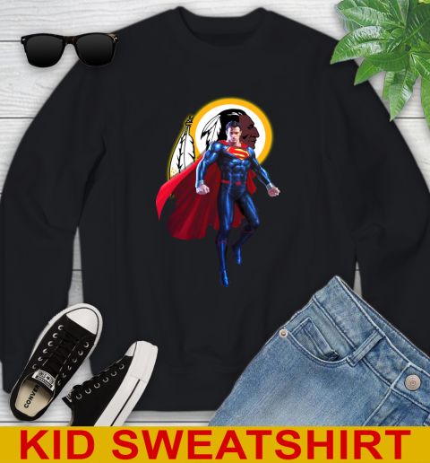 NFL Superman DC Sports Football Washington Redskins Youth Sweatshirt 2