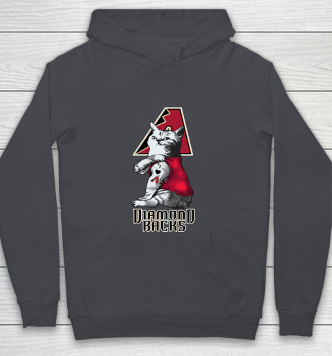 MLB Baseball My Cat Loves Arizona Diamondbacks Youth Hoodie 5