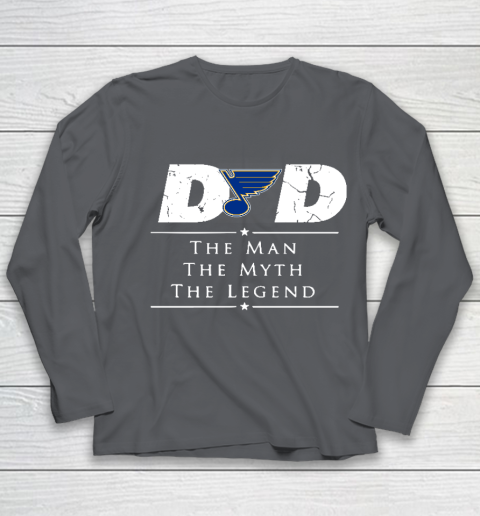St.Louis Blues NHL Ice Hockey Dad The Man The Myth The Legend Youth Long Sleeve 6