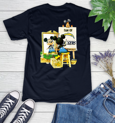 NFL Football Los Angeles Chargers Mickey Drawing Shirt 73