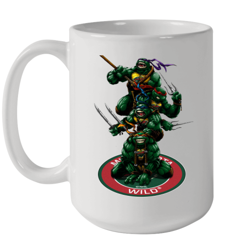 NHL Hockey Minnesota Wild Teenage Mutant Ninja Turtles Shirt Ceramic Mug 15oz