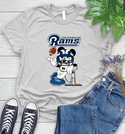 NFL Los Angeles Rams Mickey Mouse Disney Super Bowl Football T Shirt Women's T-Shirt