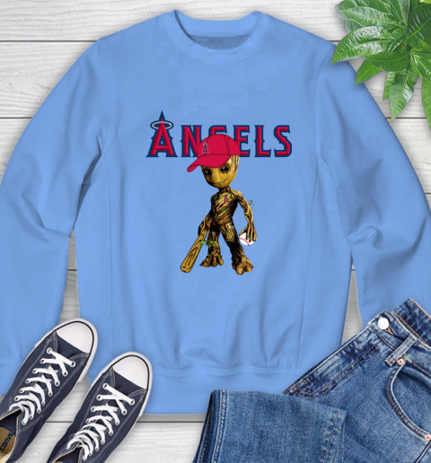 MLB Los Angeles Angels Groot Guardians Of The Galaxy Baseball Sweatshirt 11