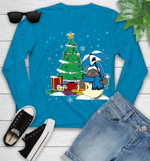 Carolina Panthers NFL Football Cute Tonari No Totoro Christmas Sports Youth Long Sleeve 8