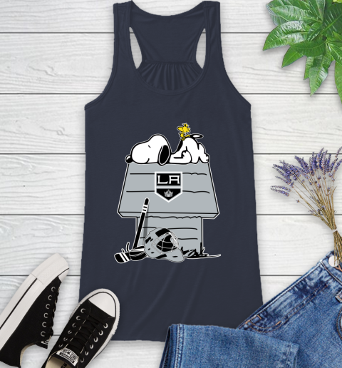 Los Angeles Kings NHL Hockey Snoopy Woodstock The Peanuts Movie Racerback Tank 12