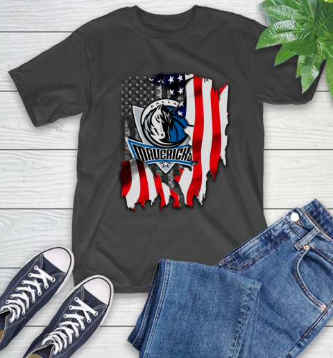 Dallas Mavericks NBA Basketball American Flag T-Shirt