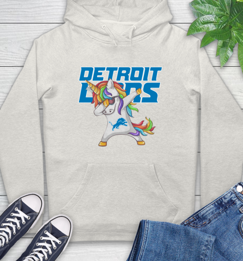 Detroit Lions NFL Football Funny Unicorn Dabbing Sports Hoodie 12