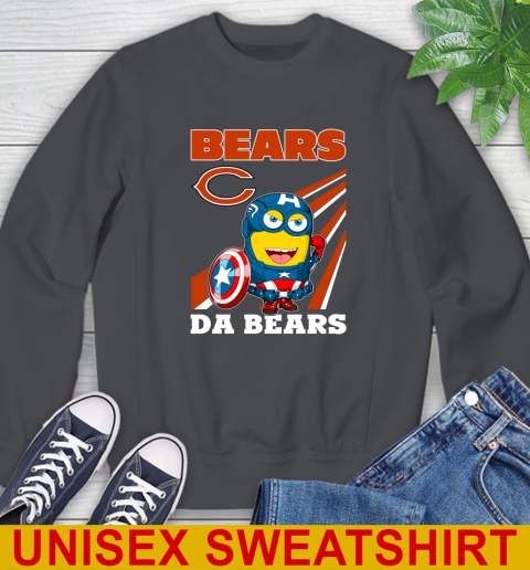 NFL Football Chicago Bears Captain America Marvel Avengers Minion Shirt Sweatshirt 7