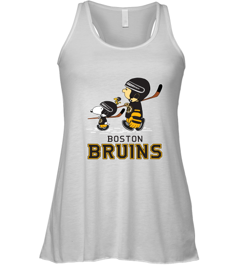 Let's Play Bostons Bruins Ice Hockey Snoopy NHL Racerback Tank
