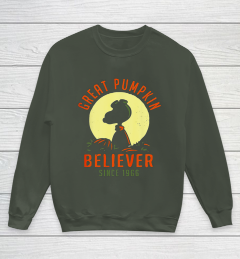 Peanuts Great Pumpkin believer since 1966 Halloween Youth Sweatshirt 8