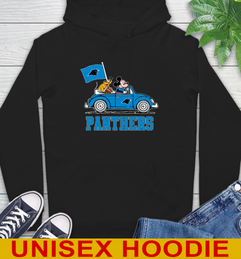 NFL Football Carolina Panthers Pluto Mickey Driving Disney Shirt Hoodie 2