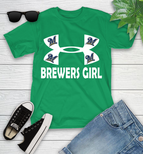 MLB Milwaukee Brewers Under Armour Baseball Sports Youth T-Shirt 8