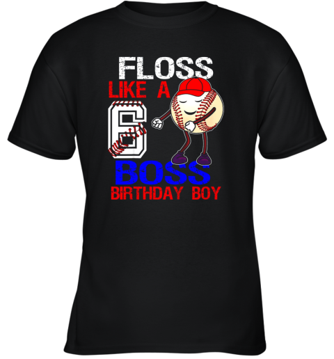 Kids 6 Year Old Birthday Baseball Shirt 6th Boy Gift Youth T-Shirt