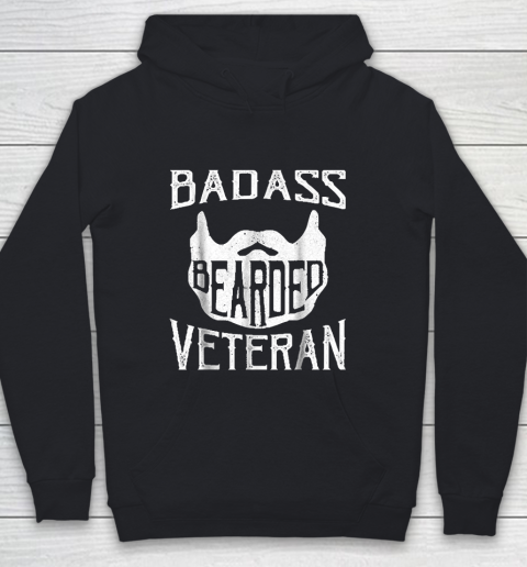 Grandpa Funny Gift Apparel  Badass Bearded Uncle Grandpa Dad Veterans Day Youth Hoodie
