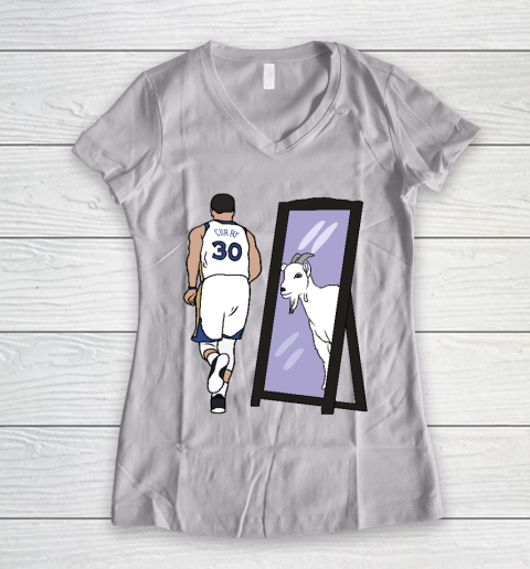 Steph Curry Mirror GOAT Women's V-Neck T-Shirt